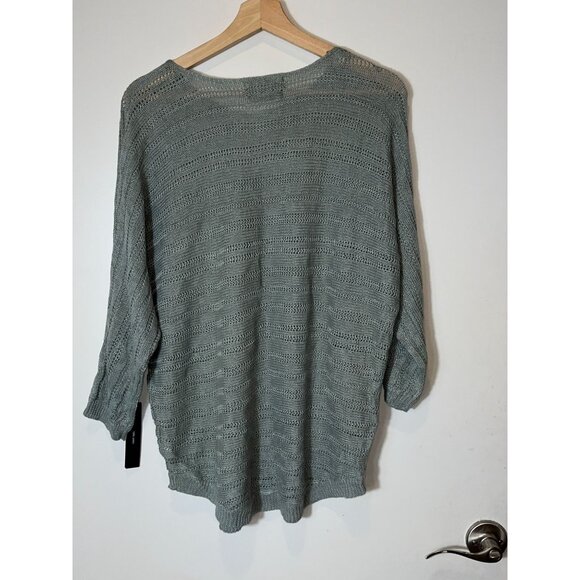NWT Tahari Womens Mint Green 100% Linen Knit Sweater Top Size Large - Picture 5 of 8